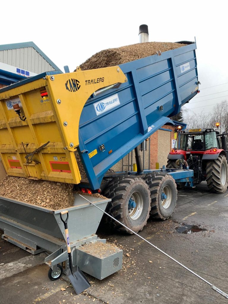 on site wood chipping Wales